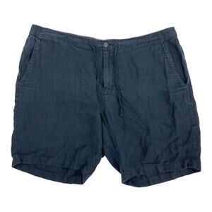 Vince Lightweight 100% Hemp Shorts Navy Blue Size XXL $225 MSRP